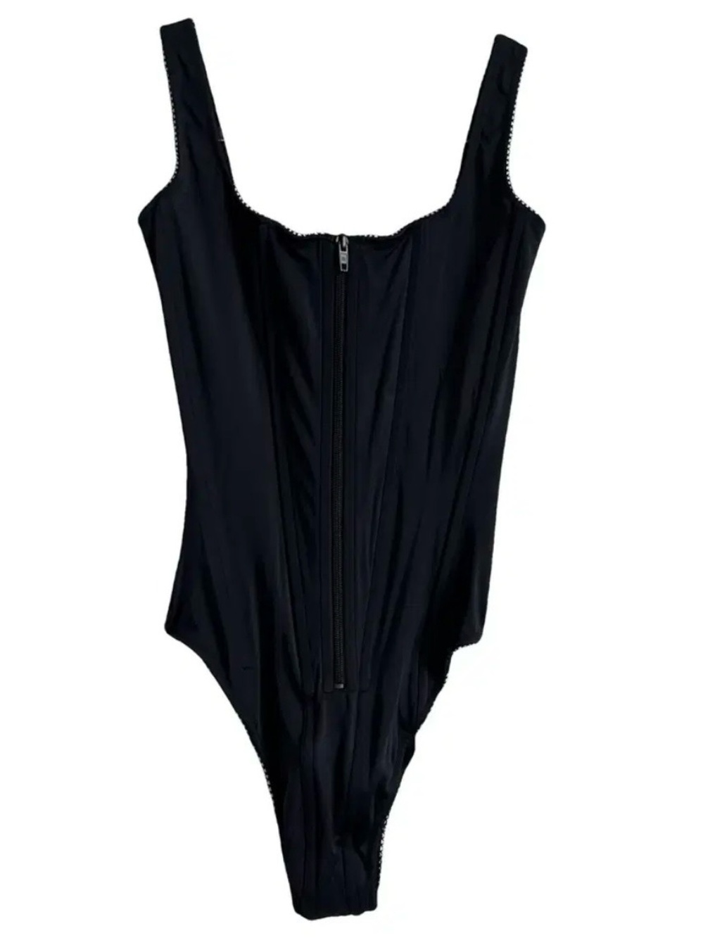 Balenciaga - Scalloped Trim Corset Swimsuit